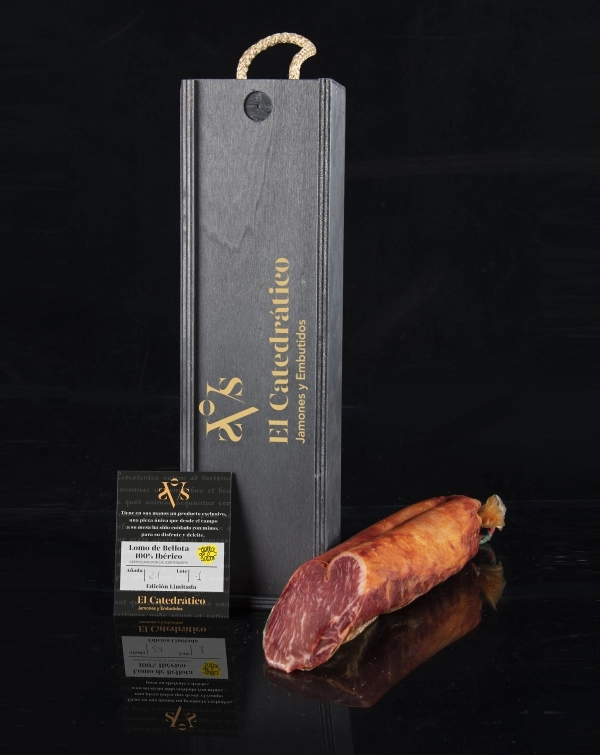 Ibérico-Lende aus Eichalmast 100 % iberische Rasse (in Holzkiste)