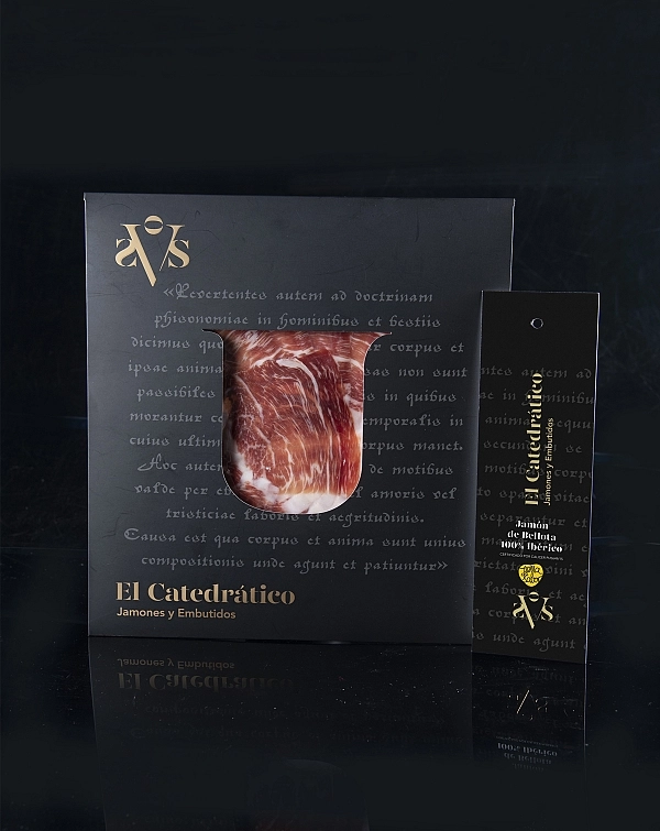 Ibérico-schinken aus eichelmast 100 % iberische rasse (mit dem messer geschnitten)